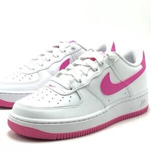 Nike Air Force 1 GS White Laser Fuchsia Sneakers Size 6.5